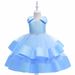 Vestito da principessa per mamma e bambini, gonna con fiocco e maniche, per bambine, costume da spettacolo_voghion.com