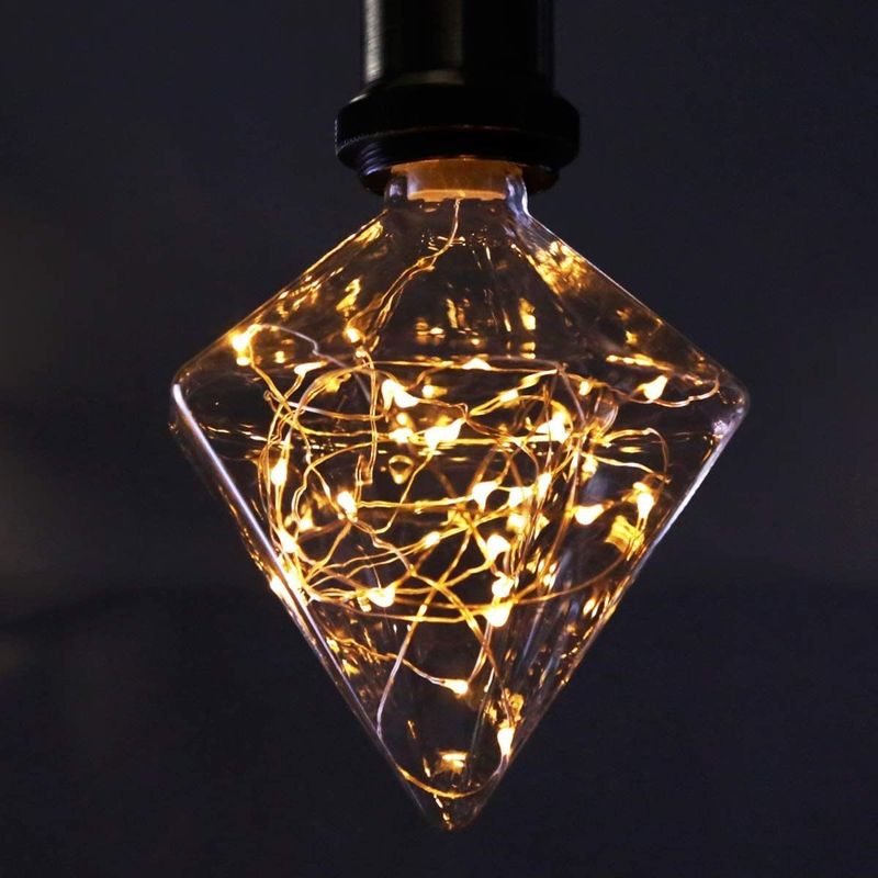 LED-Leuchtmittel LED Vintage Glühbirne E27 Fireworks 3W Diamant Warmweiß_voghion.com