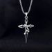 Cross Necklace With Ring, Titanium Steel, No Fading, Simple, Trendy, Hip Hop, Versatile, Autumn And Winter, Long Sweater Chain_voghion.com