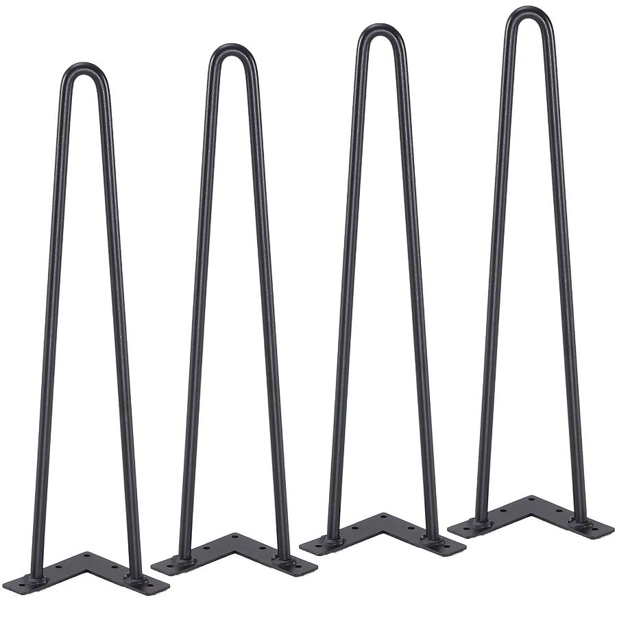 Progetti Tavolo da 500 libbre di carico in metallo Pavimento in gomma per la casa Mobili da caffè Gambe protettive Comodino fai da te con capacità per 19 forcine per scrivania_voghion.com