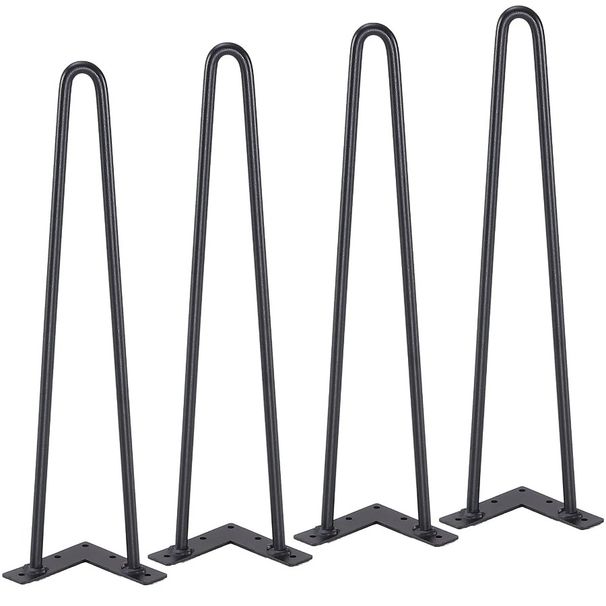 Progetti Tavolo da 500 libbre di carico in metallo Pavimento in gomma per la casa Mobili da caffè Gambe protettive Comodino fai da te con capacità per 19 forcine per scrivania_voghion.com