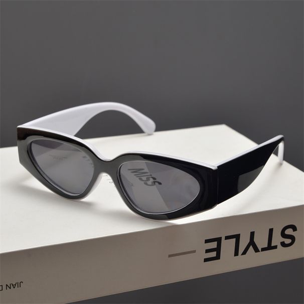 LazyZoom European American Retro Cat Eye Color Matching Men's And Women's Round Slimming Hip-hop Disco Catwalk Sunglasses Concave_voghion.com