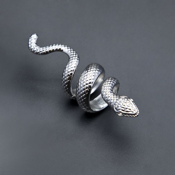 Gioielli da uomo e da donna, anello a forma di serpente, stile punk geometrico, in lega galvanizzata, accessorio unisex, taglie 7-11_voghion.com