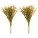 Christmas decoration gold powder Berry ball bundle artificial glitter stem ornament 12 fork string bead stick glitter stick flower Rattan_voghion.com