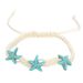 Beach style hand woven string starfish knot anklet_voghion.com