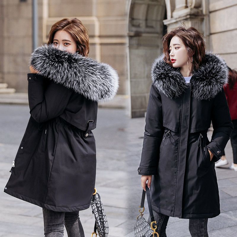 Women's long loose cotton-padded clothes women's winter coat cotton-padded clothes slim slimming cotton-padded _voghion.com