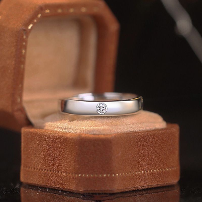 Anelli di fidanzamento e proposta di matrimonio con diamanti da 1 carato, regolabili, per uomo e donna, con moissanite simulata._voghion.com
