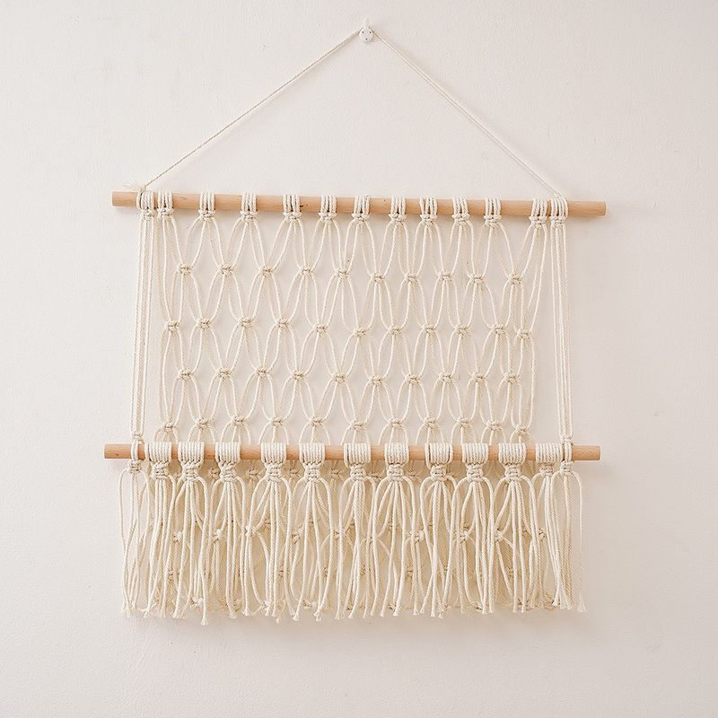 Nordic handmade cotton rope storage book rack, doll rack, children's room, homestay, wall decora, storage and_voghion.com
