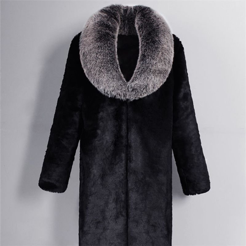 Îmbrăcăminte bărbătească în haină lungă, la modă, casual, groasă și caldă_voghion.com