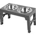 Gamelle surélevée double réglable Cross-Border Pet pour chien, avec système anti-étouffement et mangeoire lente._voghion.com
