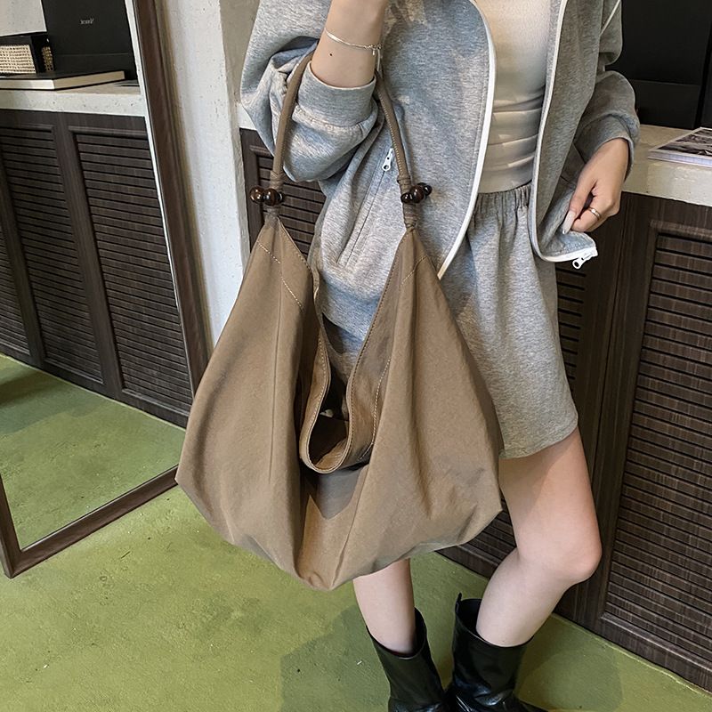 Women's Fashion Tote Bag Casual Canvas Shoulder Bag For Daily Use And Short Trips, Lightweight And Spacious With Multiple Pockets, Black, Olive Green_voghion.com