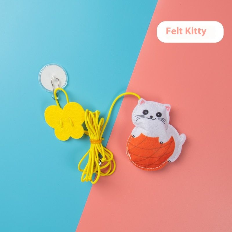 1. Neuer Neckstock, Teleskop-Hängetür, Katzenspielzeug aus Filz, Heimtierbedarf_voghion.com