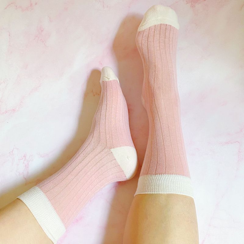 Silky Jacquard Socks Set Of 2 Pairs_voghion.com