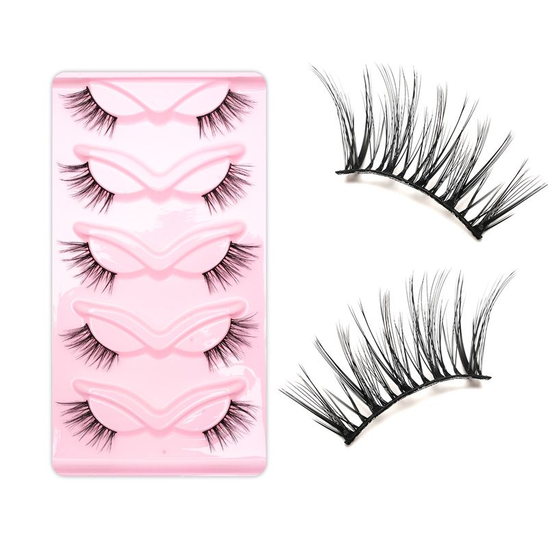 Wimpern Set Fuchs Halb Auge Schräg Falsche Wimpern 5D Flauschige Wimpern Dichte Curling_voghion.com
