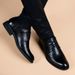 Suitable For All Seasons Summer Perforated Leather For Men Business Pointed Toe Black Versatile Hollow Breathable Men's Shoes Code_voghion.com