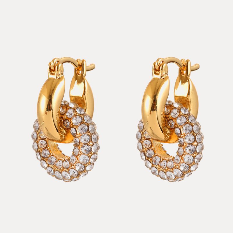 Orecchini da donna in rame, geometrici, rotondi, con zirconi, orecchini di nicchia, leggeri, di lusso, intarsiati con zirconi, orecchini alla moda_voghion.com