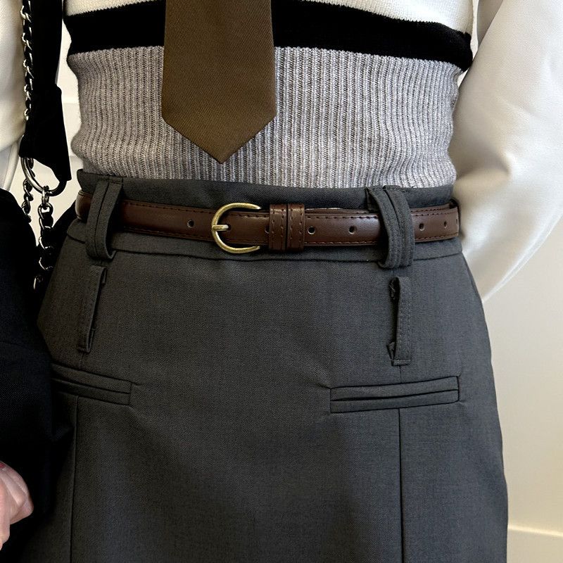 Design Sense Niche Small For Women Jeans 2024 New Style Women's Belt Versatile Thin Decoration_voghion.com