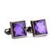 new square diamond cufflinks amethyst temperament shirt cufflinks_voghion.com