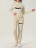 Damen-Kapuzenpullover-Set mit Buchstabendruck, langärmligem Pullover-Sweatshirt und Hose mit elastischer Taille_voghion.com
