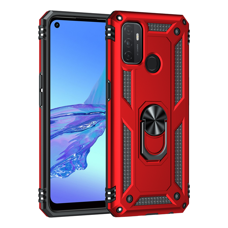 Per OPPO A32 A53 A53S 2020 Custodia Armatura di lusso Magentic Cassa del telefono in silicone per OPPO A15 A15S A35 Supporto per auto Custodia ad anello_voghion.com