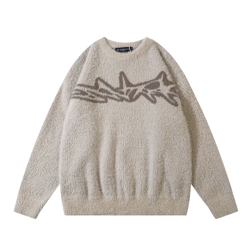 Maglione spesso in pelliccia di cervo in stile americano da uomo JIAYIKU, maglia con scollo rotondo in jacquard_voghion.com