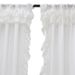 French Style Sheer Curtains With Scalloped Hem - 80% Polyester For Bedroom/Bathroom/Cafe, Rod Pocket Ready-Made (100x130 To 140x260cm, White)_voghion.com