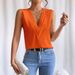 K Women's New Multi-layered V-neck Solid Color Vest Top_voghion.com