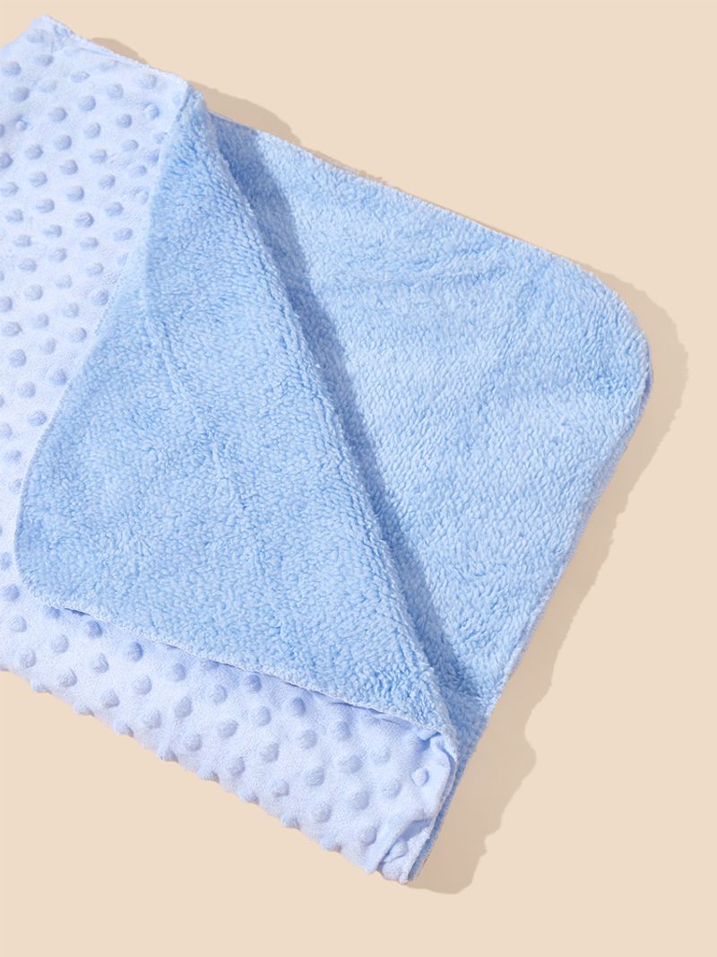 Minky Babydeken Effen Kleur Kristallen Fluwelen Bonen Deken Dubbele Laag Superzachte Kinder Inbakerdeken Quilt_voghion.com