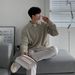 Autumn/Winter Men's Sweater With Half Zipper, Japanese Vintage High-End Knitted Top In Casual Style, Loose Fit, Reverse Sweater_voghion.com