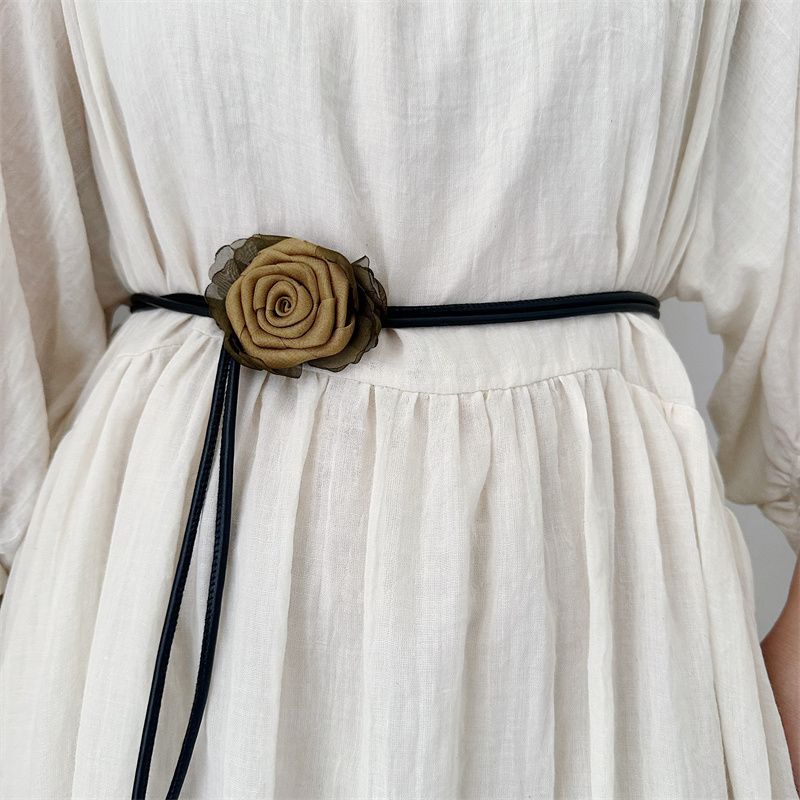 Neues dünnes Taillenseil, vielseitiger Blumengürtel, einfache Damengürtel-Taillenkette mit Kleiderrock-Dekoration_voghion.com