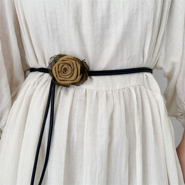 Neues dünnes Taillenseil, vielseitiger Blumengürtel, einfache Damengürtel-Taillenkette mit Kleiderrock-Dekoration_voghion.com