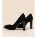 Elegante, professionelle schwarze High Heels für Damen, neue spitze Zehenpartie, Strasssteine, High-End, Pendlerarbeit, klobiger Absatz_voghion.com