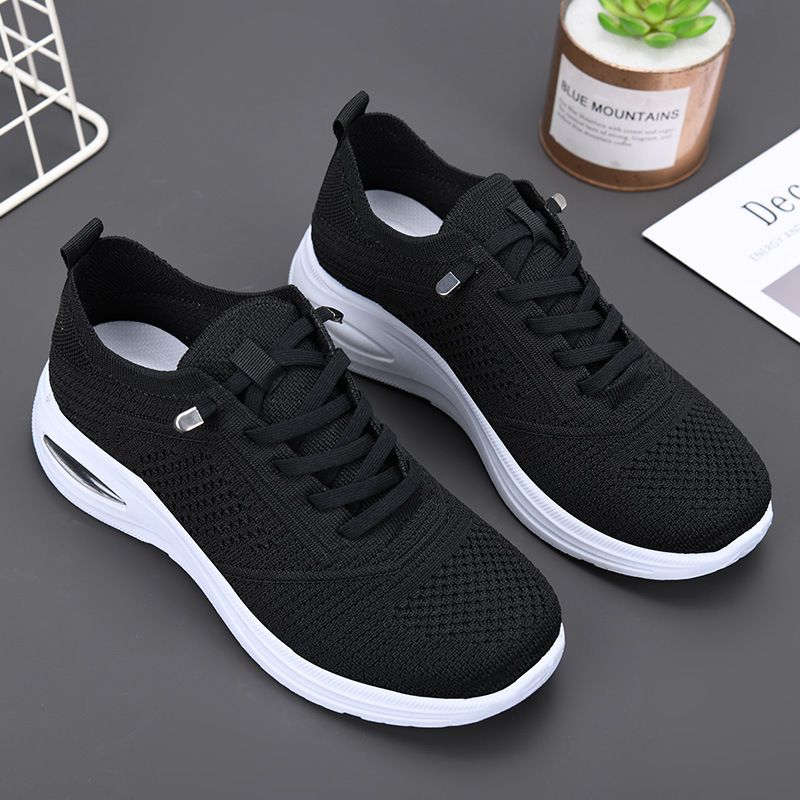 Scarpe casual con lacci e rete a calzino da donna, nuove, 2025, con suola morbida_voghion.com