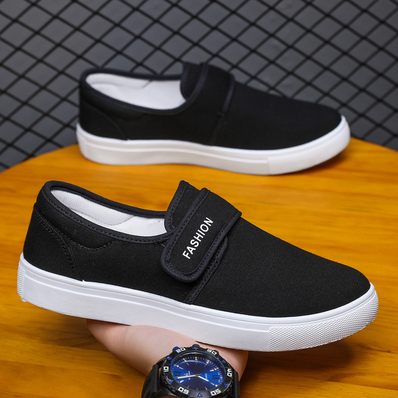 2025 Extra Large Multi Color Versatile Korean Edition Trendy Velcro Low Top Board Lightweight Men's Shoes_voghion.com