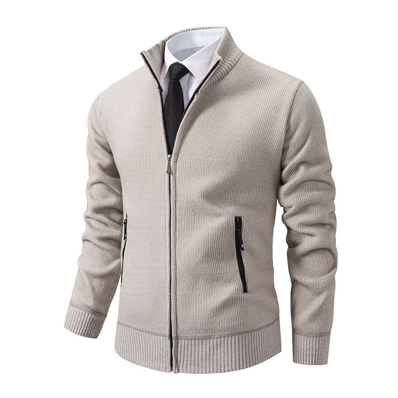 ​​Herren-Pulloverjacke aus Kaninchenwollmischung mit Reißverschluss – Gemütliche und stylische Winterstrickjacke mit Fleecefutter (Größen M-3XL)​​_voghion.com
