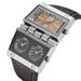 Men's Stylish Multi-Time Zone Quartz Watch With Large Square Dial, Genuine Leather Strap, And 30M Water Resistance_voghion.com