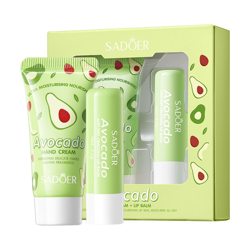 Full English Avocado Set SADOER Nourishing Autumn Winter Hand Cream Lip Balm_voghion.com