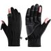 men and women's outdoor cycling warm flip windproof fleece mountaineering non slip sports autumn and winter touch screen gloves_voghion.com
