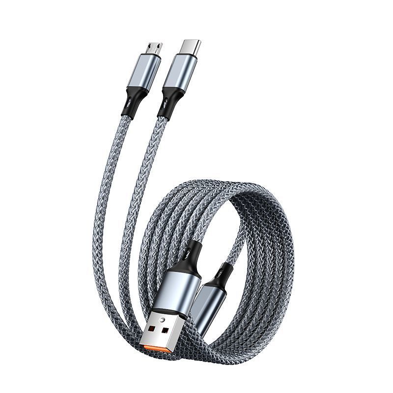 240W Super Flash Charge 2-in-1 Data Compatible With One-to-Two Car Charger Cable_voghion.com