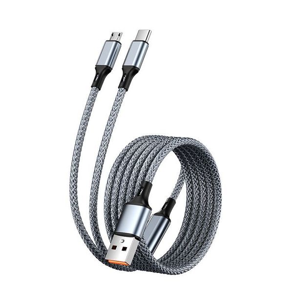 240W Super Flash Charge 2-in-1 Data Compatible With One-to-Two Car Charger Cable_voghion.com