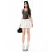 2025 Summer New White Flower Bud Half Length For Women, High Waist A-Line Short Skirt SKIRTS_voghion.com