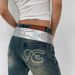 Silver Wide Y2K Studded Leather Punk Vintage Belt_voghion.com