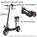 J11 Scooter elettrico pieghevole portatile fuoristrada con sedile per adulti_voghion.com