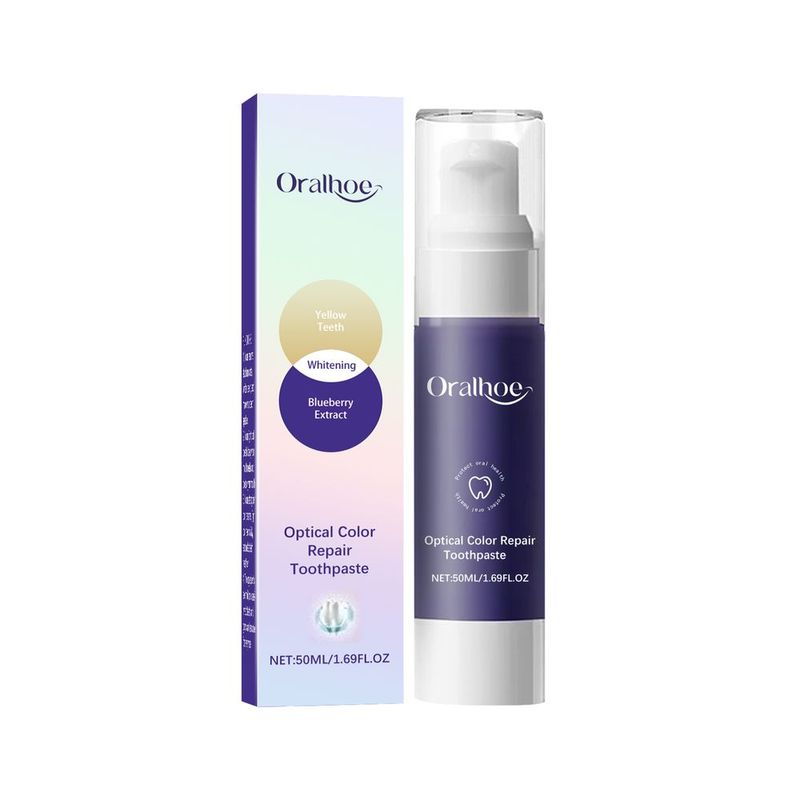 Oralhoe Purple Shine Toothpaste Teeth Stains Smoke Stains Clean Gloss Teeth Fresh Mouth Care Toothpaste_voghion.com