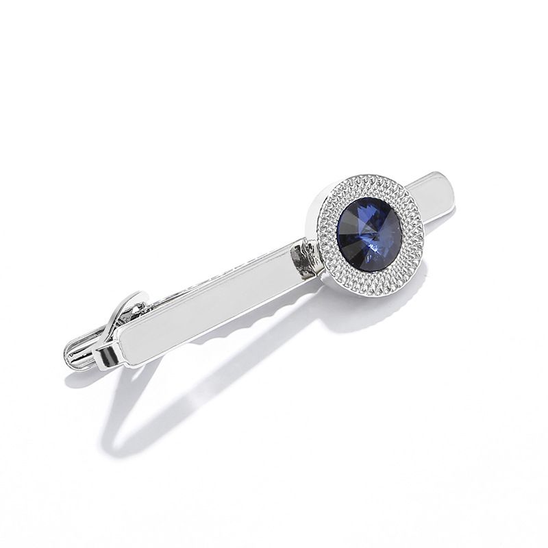 hete verkoop ronde zirkoon heren overhemd pak stropdas clip koperen stropdas clip groothandel op maat_voghion.com