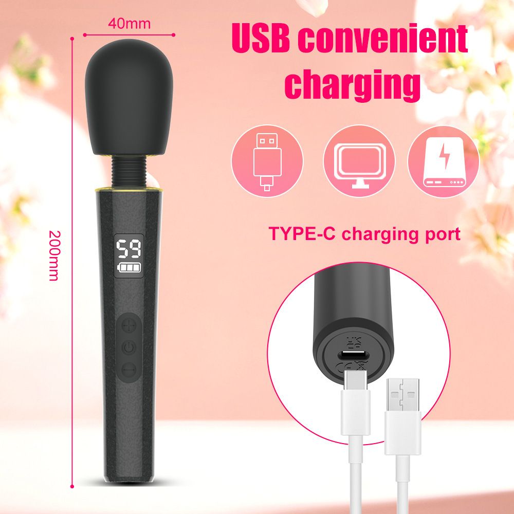 Vibratore AV con display digitale Girlfriend Heart Tide, 5 velocità e 9 frequenze, masturbatore femminile, giocattoli sessuali per adulti_voghion.com