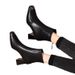 Square Toe British Martin Boots For Women, Versati Autumn And Winter High Ank Boots, Chunky Heel 2024 New French_voghion.com