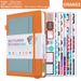 Undated Daily Planner Notebook With Elastic Band & Stickers – PU Leather Cover, 200 Sheets Of 80G High-Quality Paper_voghion.com