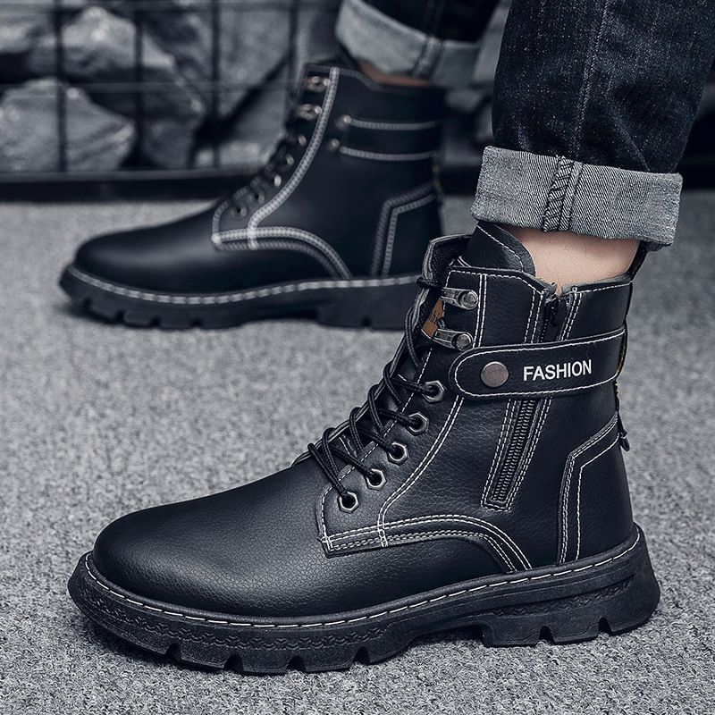  Men Non-Slip Waterproof Safety Boots Lightweight Durable Comfortable Work Shoes for Work_voghion.com