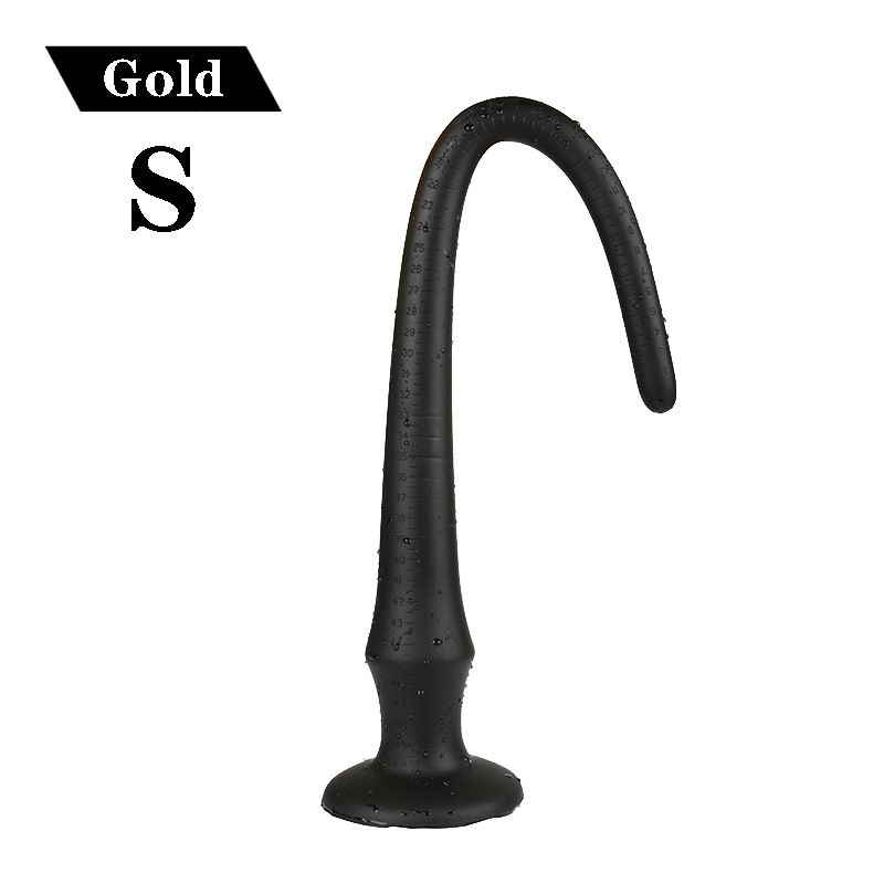 LuvBox AD309 Frusta a serpente in silicone dorato con coda extra lunga, dildo per masturbazione anale, prodotti per adulti_voghion.com